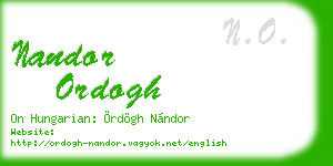 nandor ordogh business card