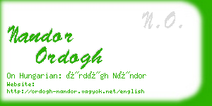 nandor ordogh business card